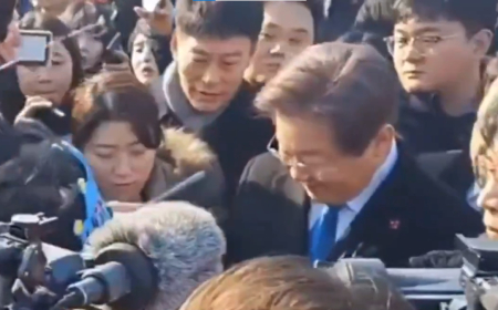 Político esfaqueado na Coreia do Sul se recupera depois de cirurgia