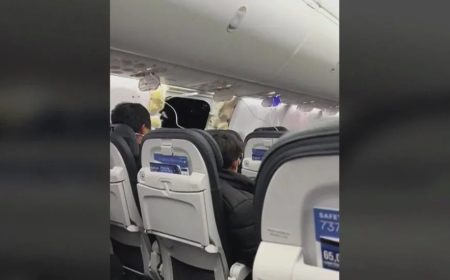 Alaska Airlines aterra aviões 737 Max 9 após a seção explodir no ar. Video.