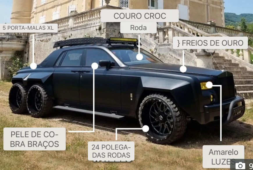 'À prova de Apocalipse' $5m Rolls Royce Phantom com freios banhados a ouro e roda de couro de crocodilo chega às ruas